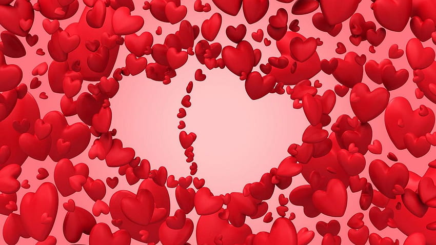 1366x768 valentines day, hearts, lots, fly, love tablet, laptop backgrounds, valentines day cute laptop HD wallpaper