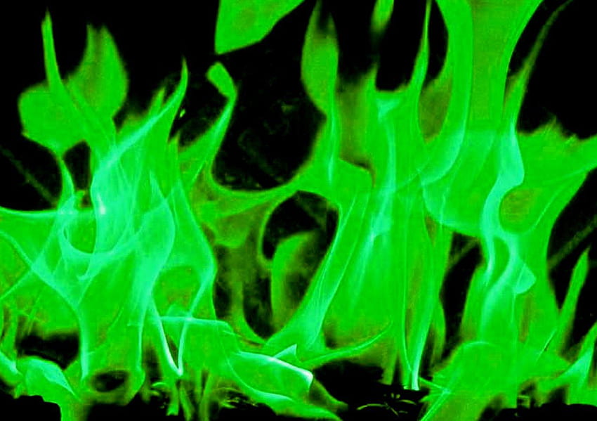 Najlepsze 4 tła ochrony przeciwpożarowej na biodrze, zielony płomień Tapeta HD
