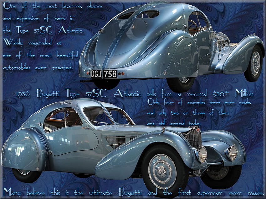 Animaatjes 1936 bugatti type 57sc atlantic 91701, bugatti atlantic HD wallpaper