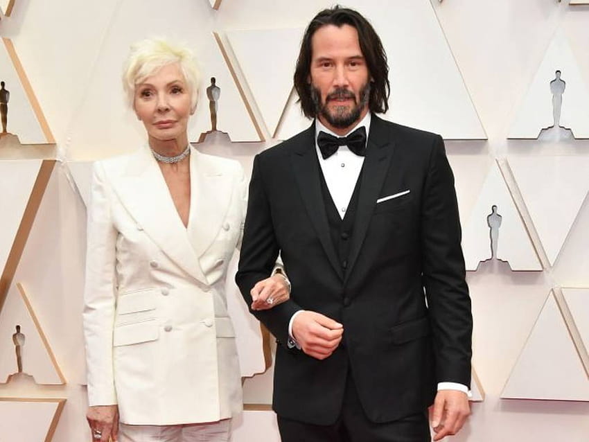 Keanu Reeves brings his mom to the 2020 Oscars red carpet, oscars 2020 red carpet HD wallpaper