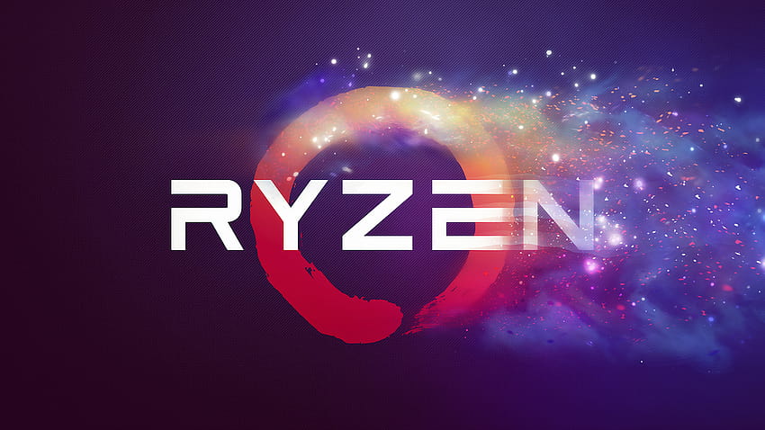 Lingkaran Logo Ryzen: Latar Belakang Sederhana Lingkaran AMD RYZEN , proyek Logo Ryzen, ryzen 9 Wallpaper HD