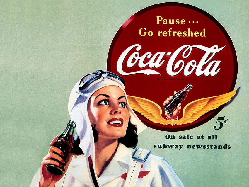 CocaCola années 50, pin up vintage coca cola Fond d'écran HD