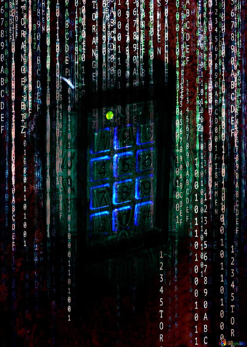 Digital door lock enterprise matrix style on CC HD phone wallpaper