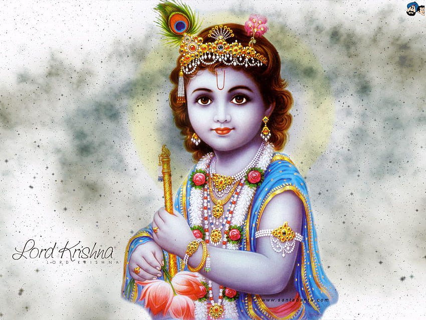 Hinduizm Tanrıları Lord Krishna ve arka planlar HD duvar kağıdı
