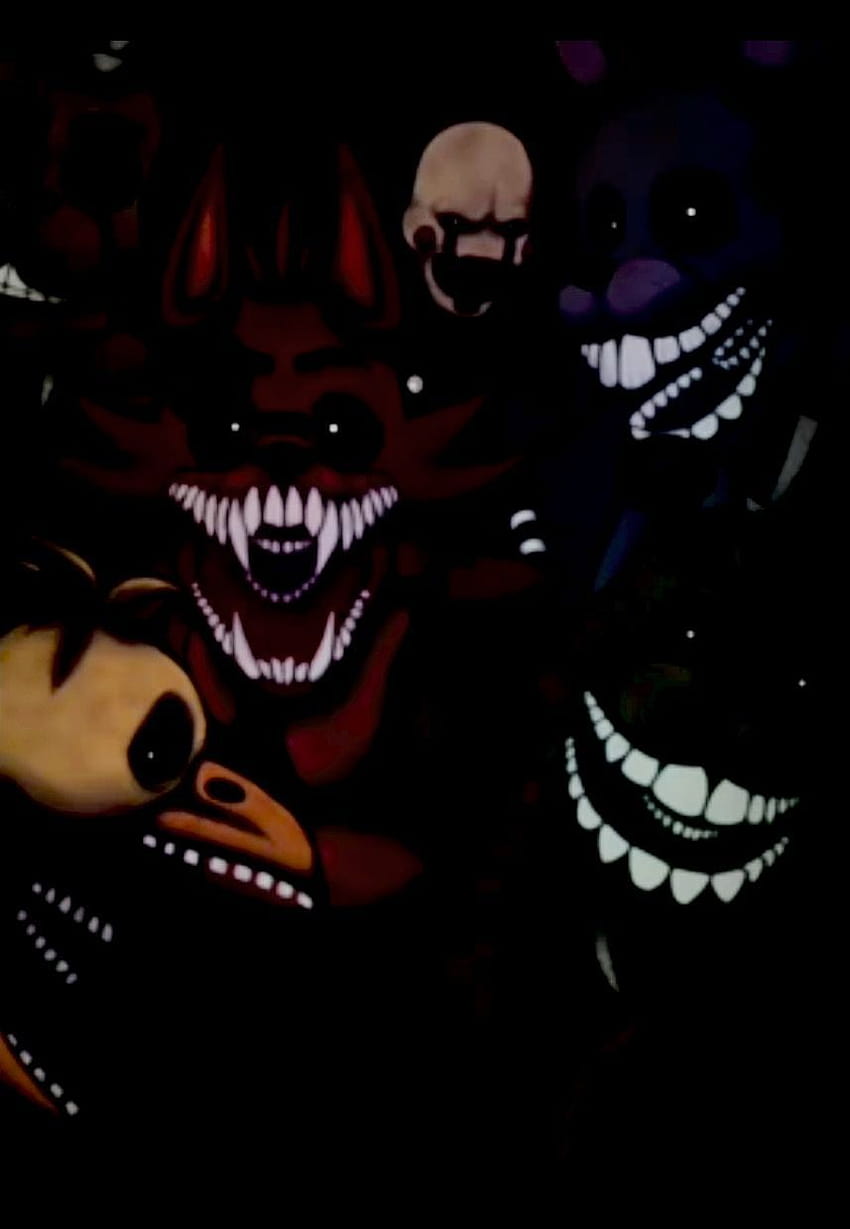 This actually scared me when I swiped over, scary fnaf HD phone wallpaper