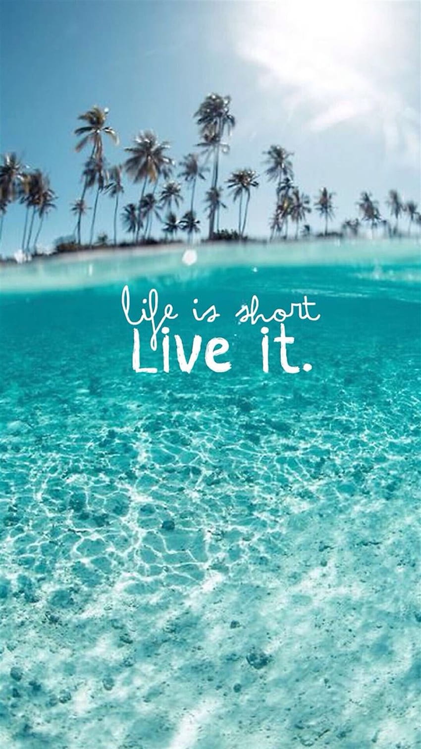 Wonderful Clear Ocean Beach Life ist über Live It iPhone 8 HD-Handy-Hintergrundbild