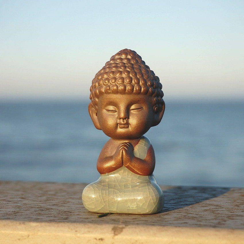 Małe ceramiczne figurki Buddy, mały Budda Tapeta na telefon HD
