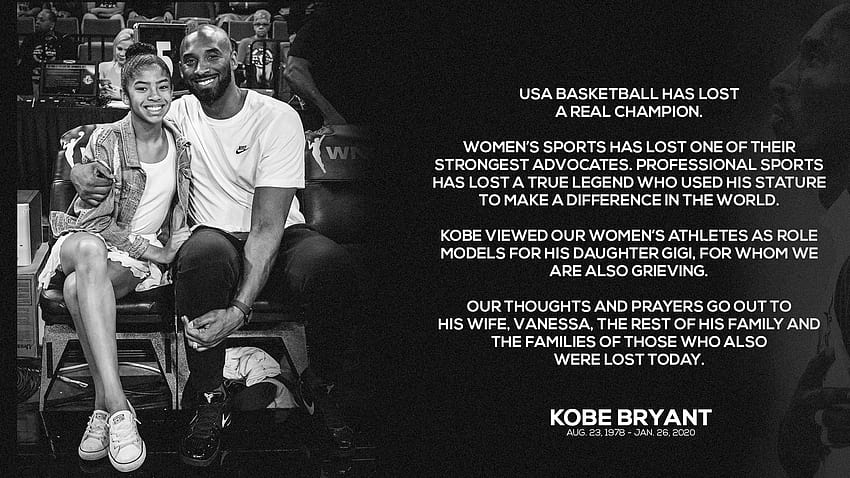 USA Basketball Statement on Kobe Bryant, kobe bryant and gigi HD wallpaper