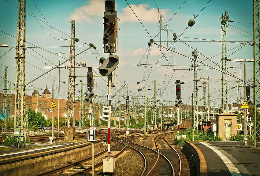 : bundesbahn, gare centrale, gleise, hbf, quai, quai ferroviaire Fond d'écran HD