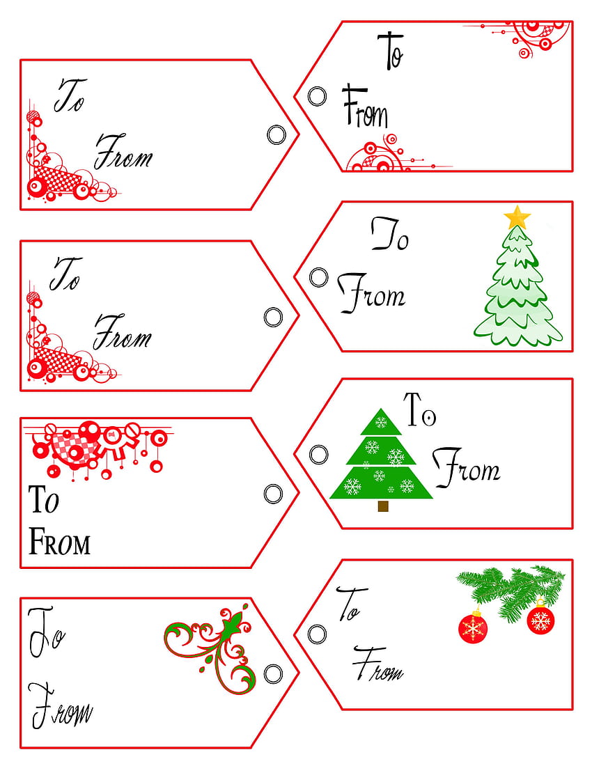 Modelli di etichette regalo di Natale stampabili, etichetta di Natale Sfondo del telefono HD