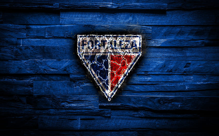 Fortaleza FC, burning logo, Seria A, blue HD wallpaper