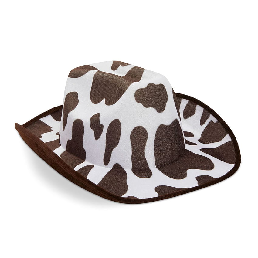 Sombrero de vaquero con estampado de vaca marrón para hombres y mujeres adultas, accesorios para la cabeza de disfraces de Halloween para fiestas occidentales fondo de pantalla del teléfono
