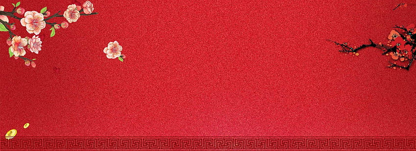 中国の旧正月の赤い背景、旧正月のバナー 高画質の壁紙