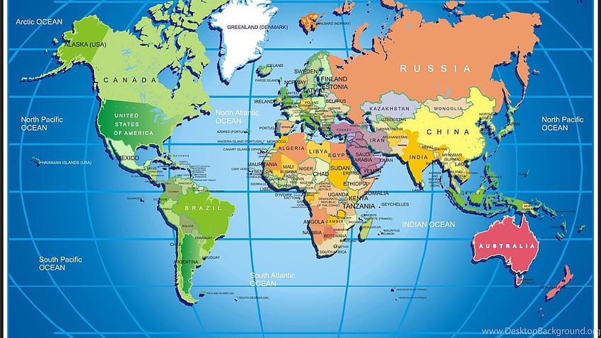 Panoramiczna mapa świata mapa świata .jpg, pełny atlas mapy świata Tapeta HD