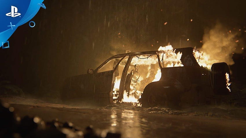 The Last of Us Part II – Burning Car Winter Fireplace, tlou2 HD wallpaper