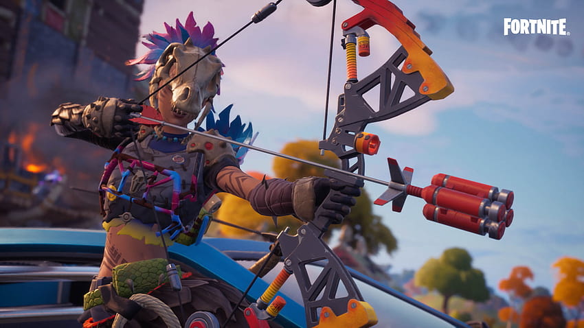 Unstable Bow & Raz's Bow Fortnite, bow and arrow firing HD wallpaper