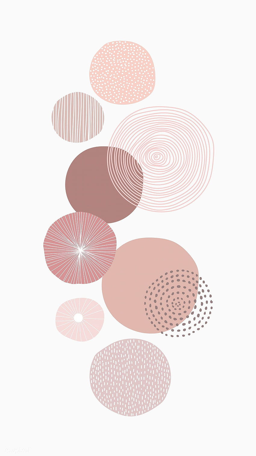 premium vector of Pastel pink round patterned backgrounds vector, beige pink aesthetic HD phone wallpaper