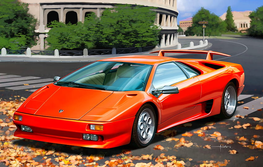 Colosseum, Italy, Supercar, Lamborghini Diablo VT , section арт, lamborghini  diablo gt HD wallpaper | Pxfuel