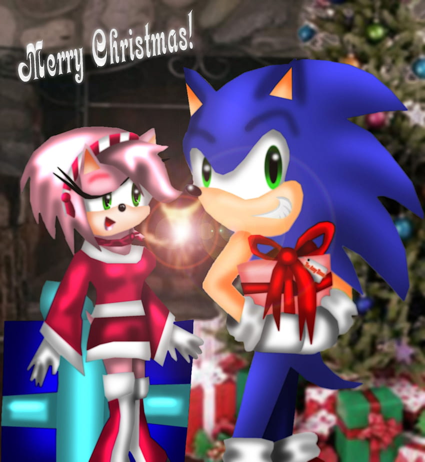 Amy Rose Sonamy Christmas And Backgrounds HD phone wallpaper