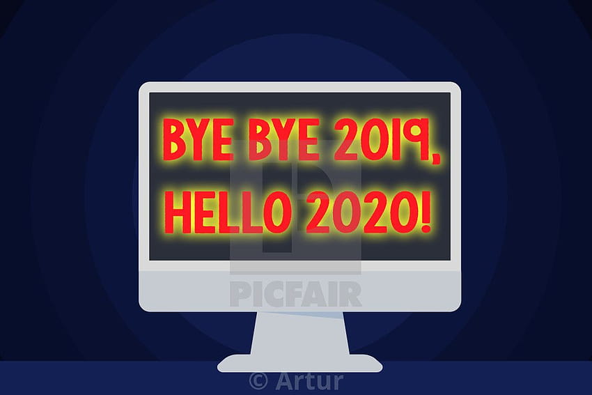 Text sign showing Bye Bye 2019 Hello 2020. Conceptual saying goodbye to..., bye bye 2020 HD wallpaper