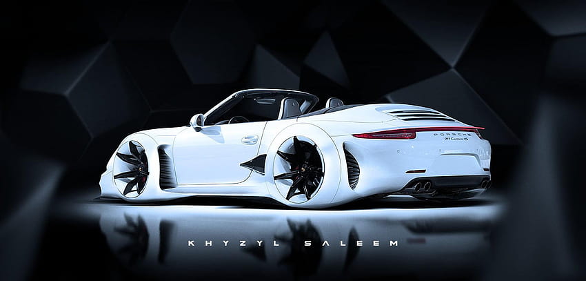 Descapotable blanco, Khyzyl Saleem, automóvil, Porsche 911 Carrera S, blanco Porsche 911 Carrera Cabriolet car fondo de pantalla