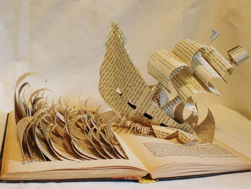 Okyanus sanat gemileri kitaplar edebiyat deniz HD duvar kağıdı