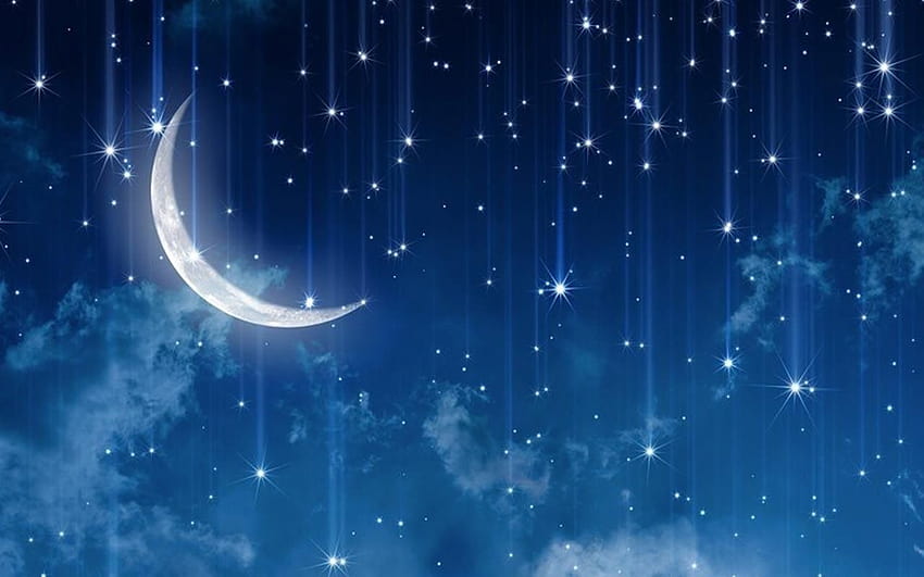 Aesthetic Anime Backgrounds Night Sky, pretty night anime HD wallpaper