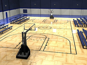 indoor basketball court background clipart