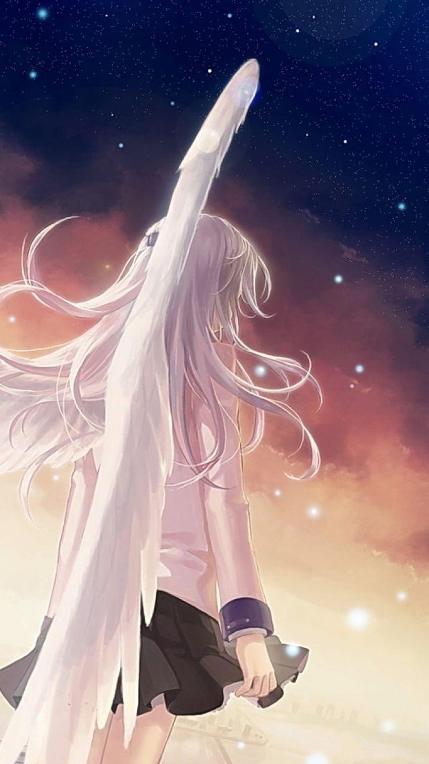 Anime Angel Girl Wings Background Wallpaper 84931 - Baltana