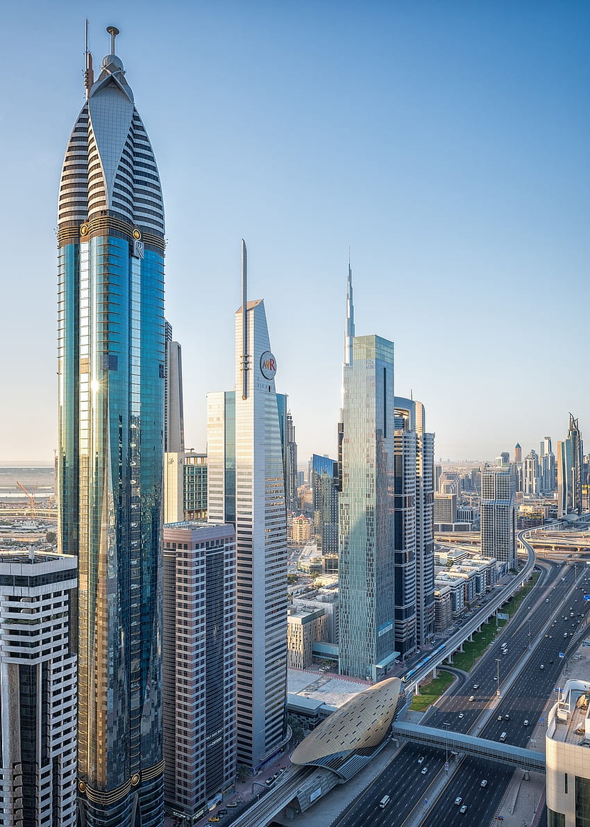 Dubai Skyscraper, dubai skyline HD phone wallpaper
