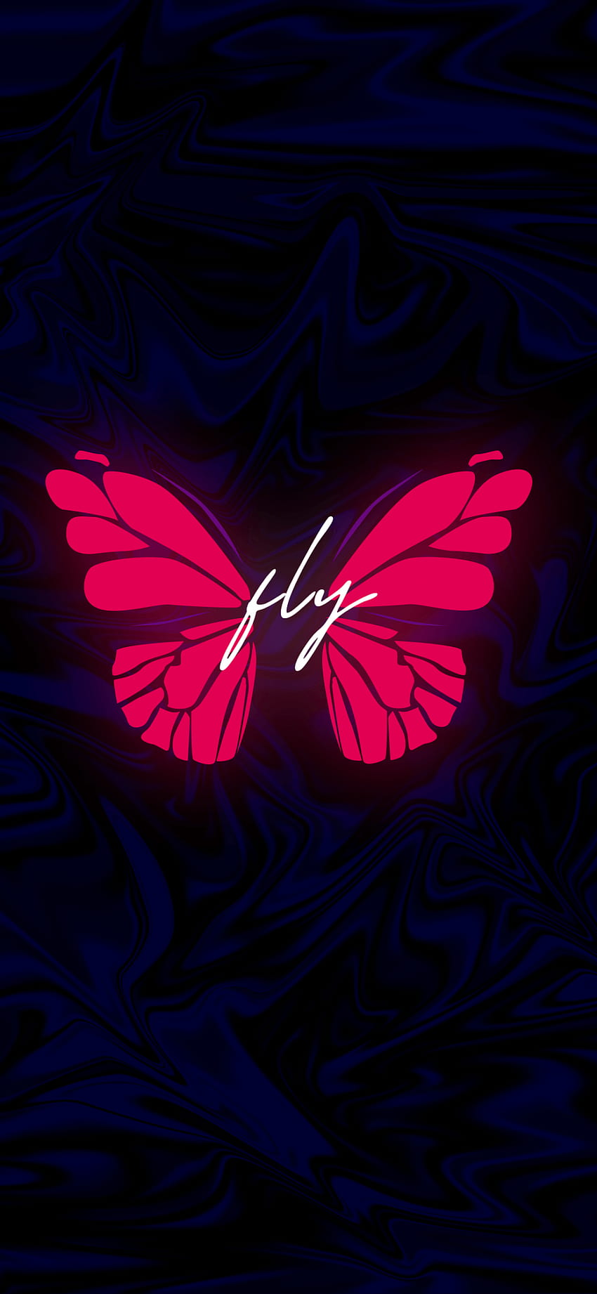 Butterfly , Neon, Glowing, Dark background, AMOLED, Fantasy HD phone wallpaper