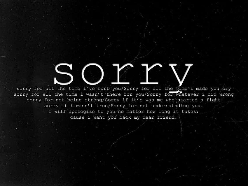 Hurt sorry Sad Quote with Lovely Ever Cool I, sad aesthetic HD wallpaper