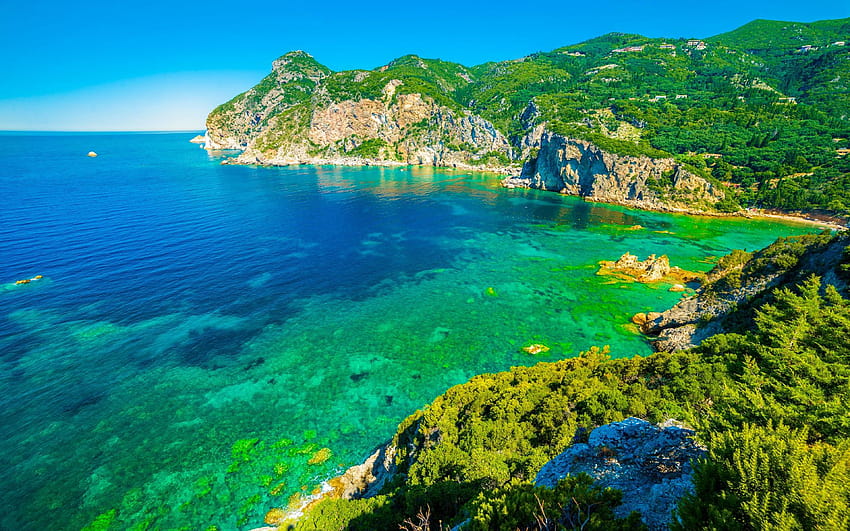Corfu Or Kerkira Island In Ionian Sea In Greece Landscape, corfu greece HD wallpaper