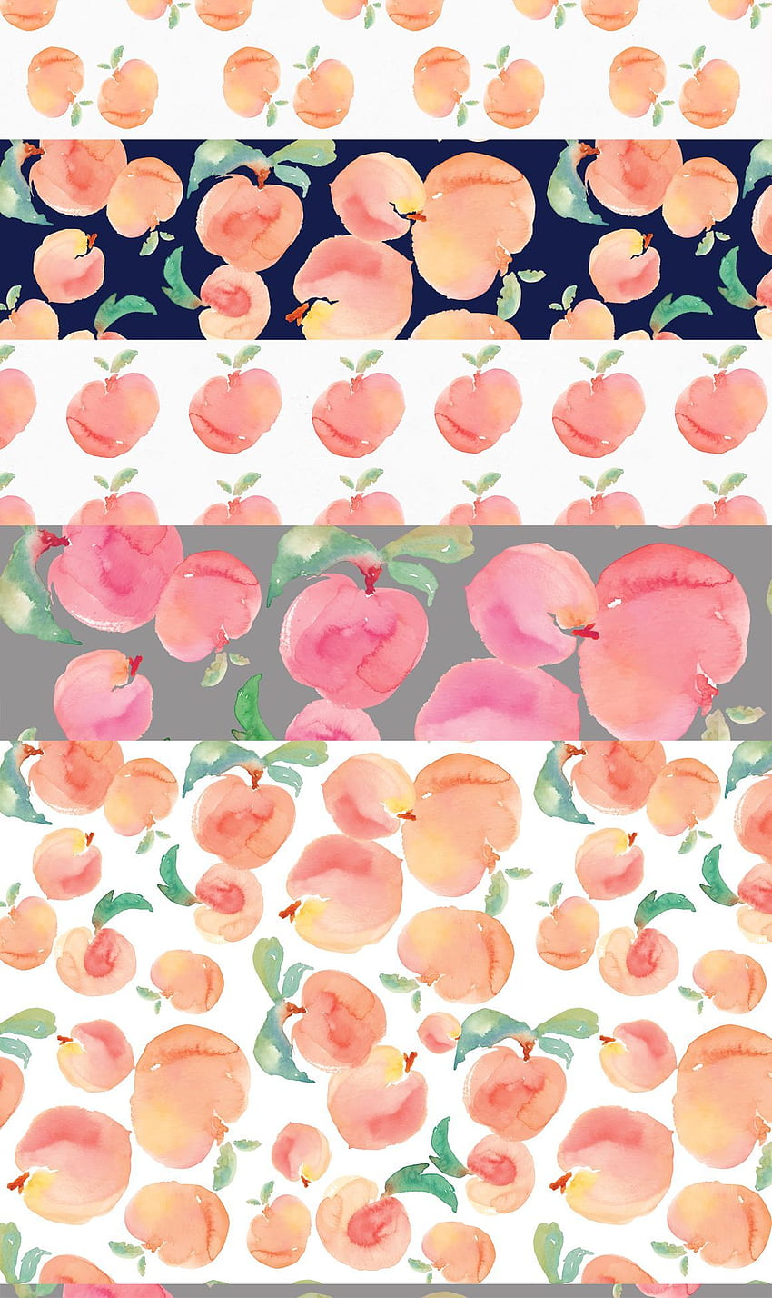 Watercolor Peach Patterns + Peaches HD phone wallpaper | Pxfuel