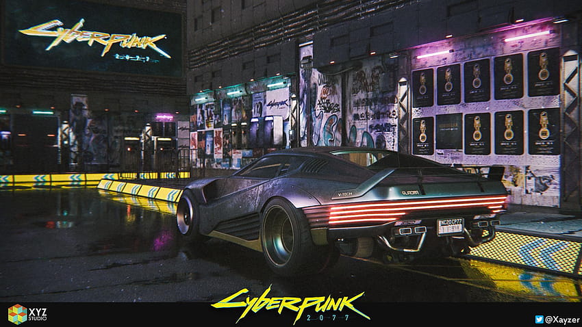 A model I made of the Cyberpunk 2077 car. I won't be able to play the game when it comes out, cyberpunk 2077 cars HD wallpaper