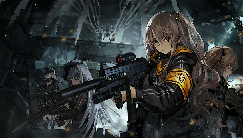 Girls' Frontline, aesthetic girl with gun HD wallpaper