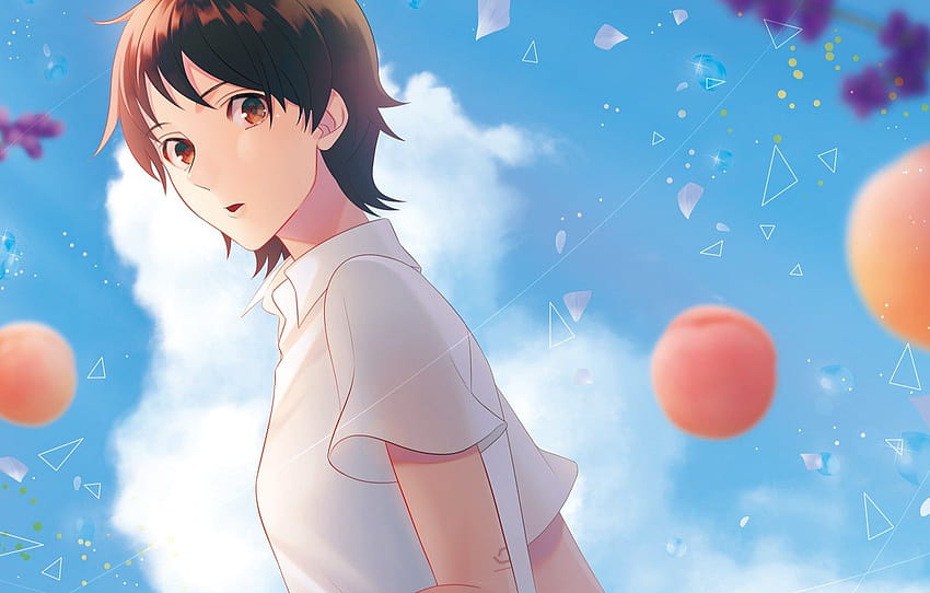 the sky, look, girl, t, the girl who leapt through time HD wallpaper