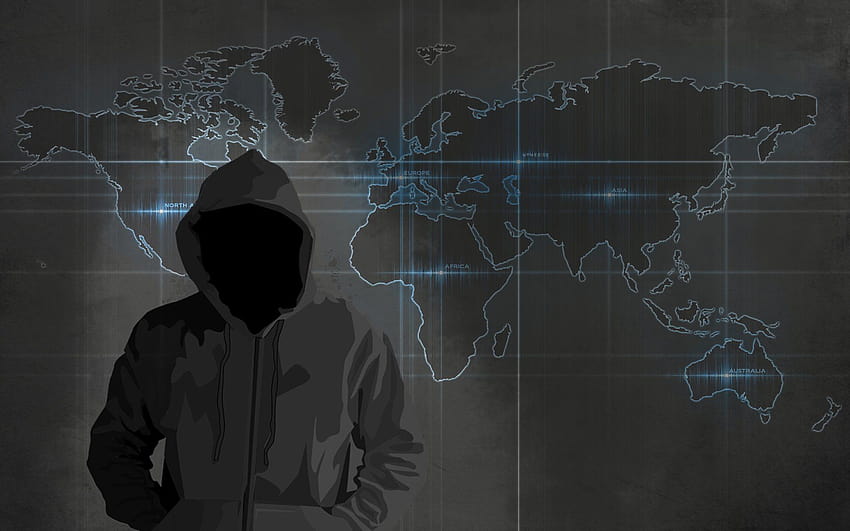 Hacking pentest cap hack penetration test anonimity ocult world map technology HD wallpaper