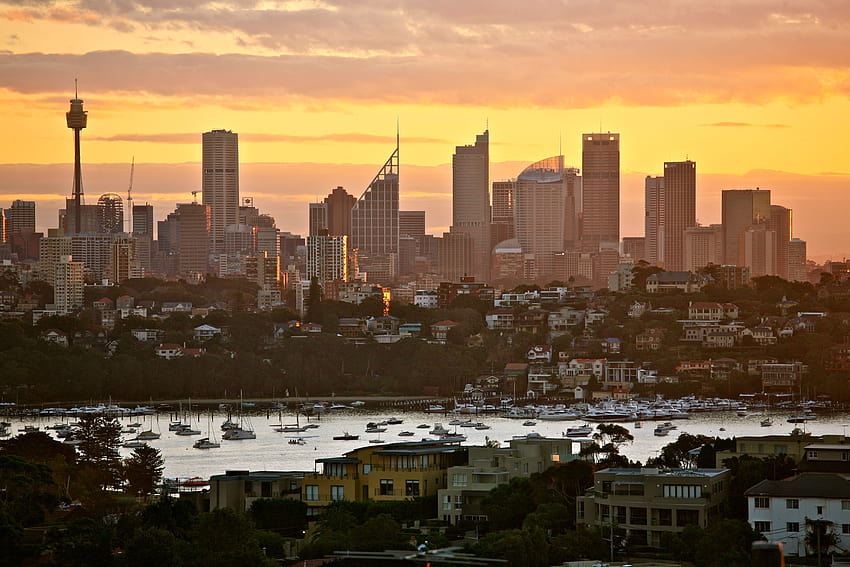 Panoramę Sydney o zachodzie słońca Tapeta HD