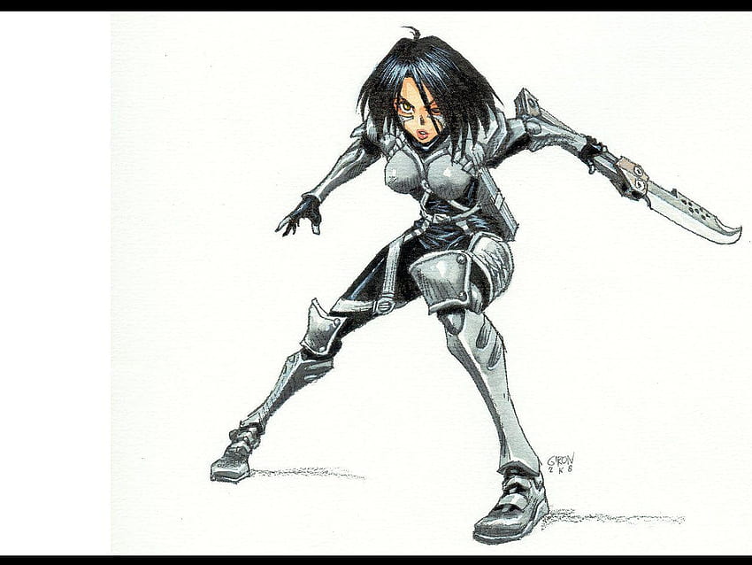 How to Draw Alita Battle Angel  Easy Drawing Step by Step  YouTube