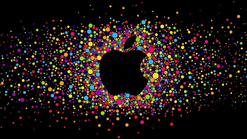 Pełny symbol jabłka barwne tło, jabłko pełne Tapeta HD