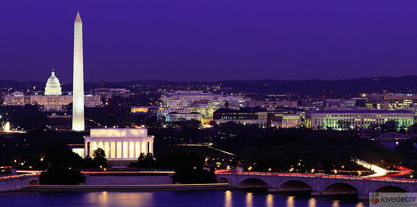Orizzonte di Washington DC, monumento di Washington Sfondo HD