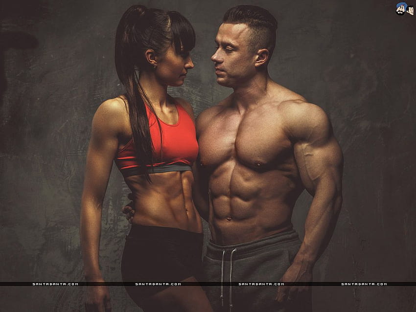 editing bodybuilding shows the real beauty of a men's body, fitness couple HD wallpaper