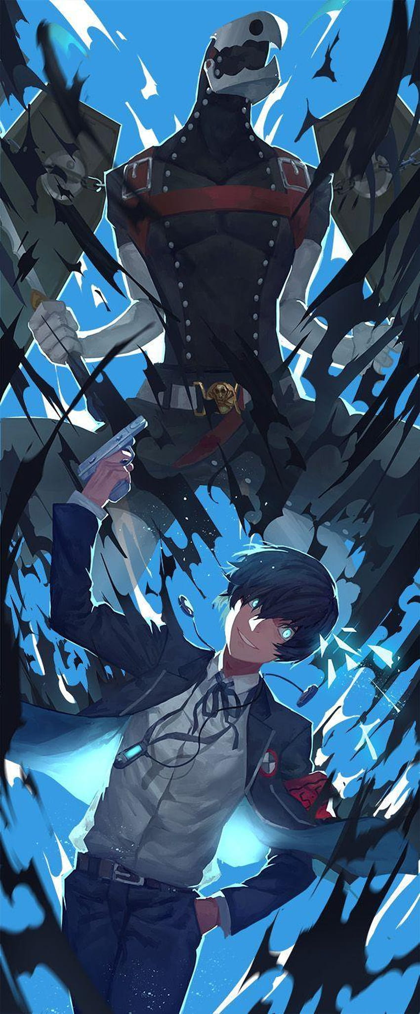 Character: Makoto Yuuki Anime: Persona 3 Mass Destruction by ♧3, persona 3 thanatos HD phone wallpaper