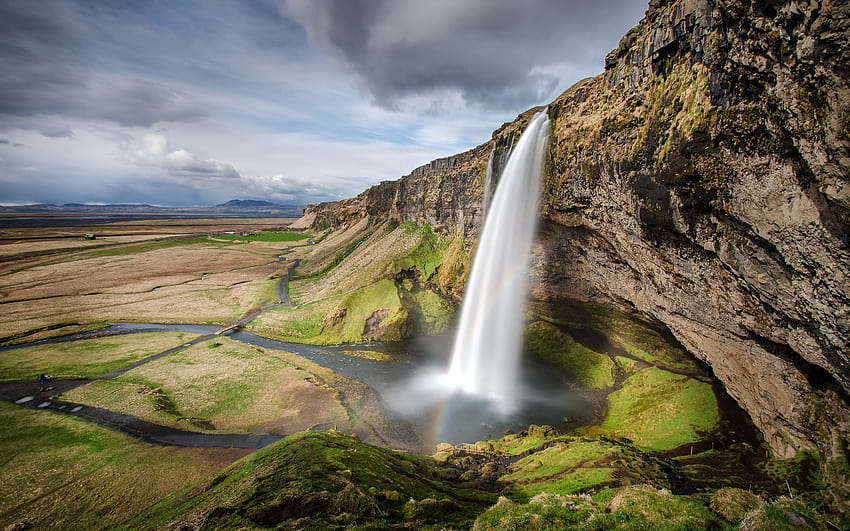 The Seljalandsfoss waterfall in Iceland ID:2159, seljalandsfoss waterfall iceland HD wallpaper