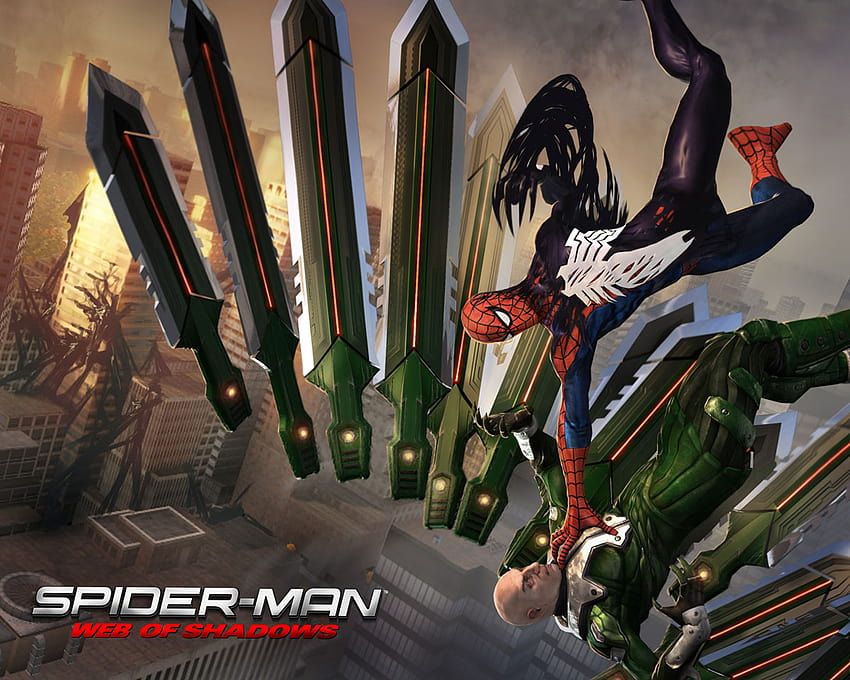 Konzeptkunst und Illustration, Spider-Man-Netz aus Schatten HD-Hintergrundbild
