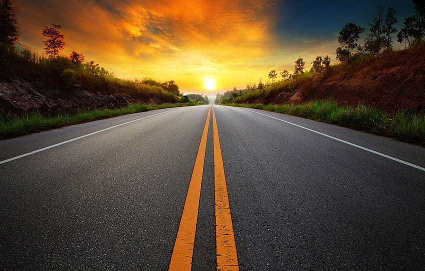 Sunrise Road, route de l'autoroute Fond d'écran HD | Pxfuel