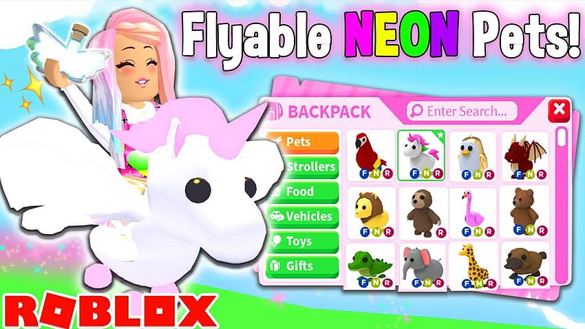 I Gave All My Neon Pets FLYING POTIONS In Adopt Me! Brand New Adopt Me Update, notiamsanna HD wallpaper