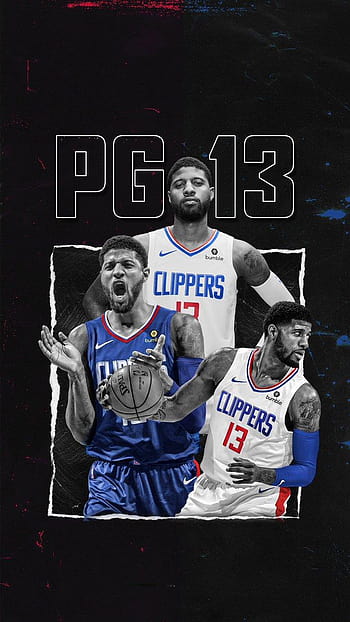 Download Paul George Black Clippers Jersey Wallpaper