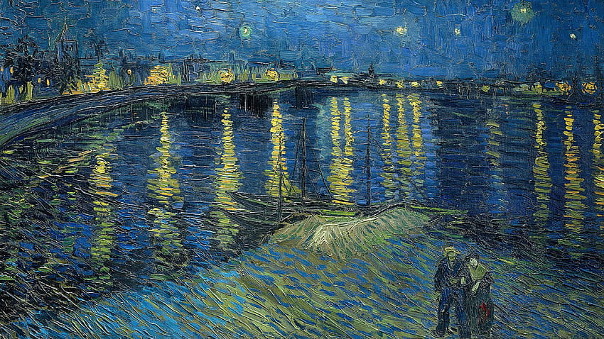 The Starry Night Painting By Vincent Van Gogh U HD wallpaper